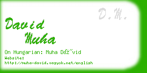 david muha business card